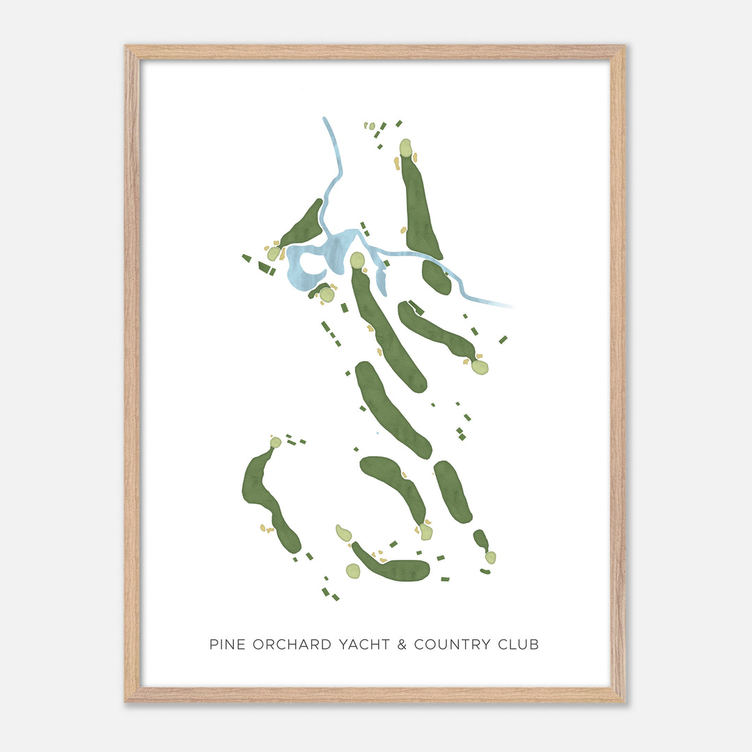 Print of Pine Orchard Yacht &amp; Country Club Modern Map