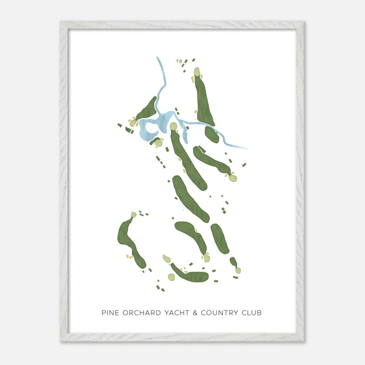 Print of Pine Orchard Yacht &amp; Country Club Modern Map