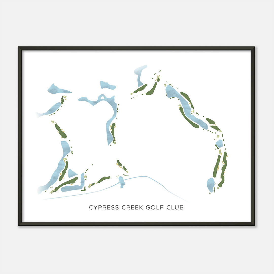 Print of Cypress Creek Golf Club Modern Map