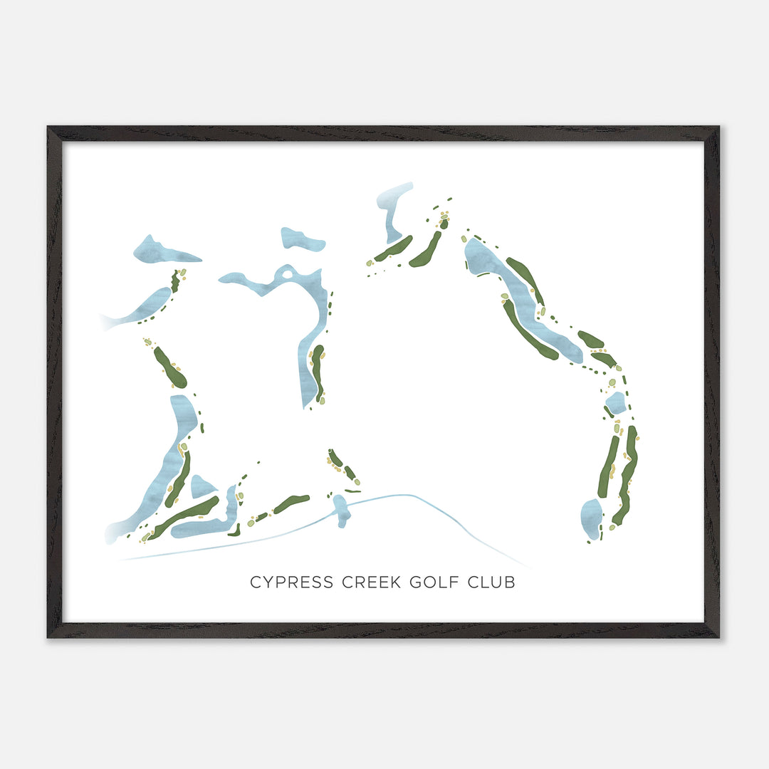 Print of Cypress Creek Golf Club Modern Map