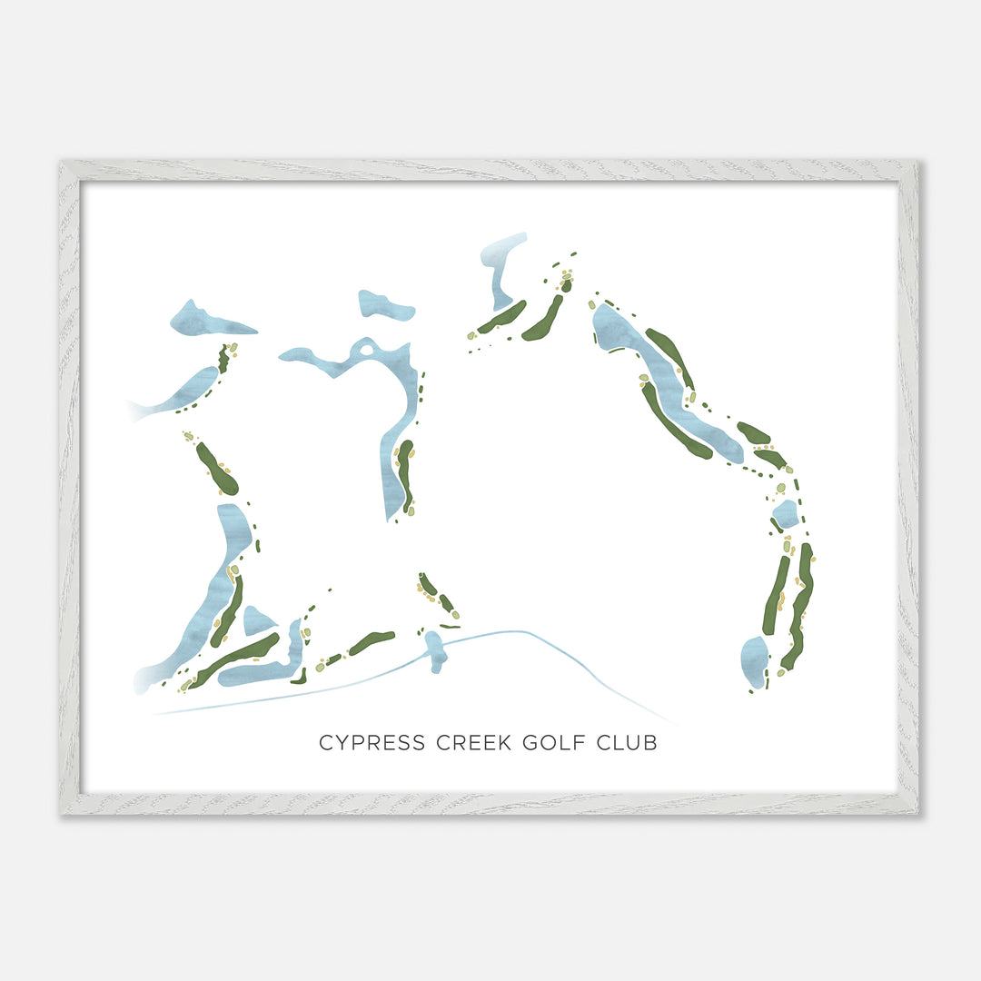 Print of Cypress Creek Golf Club Modern Map