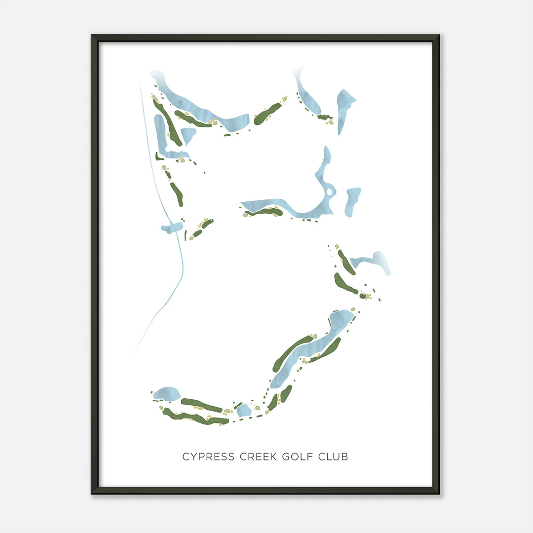 Print of Cypress Creek Golf Club Modern Map