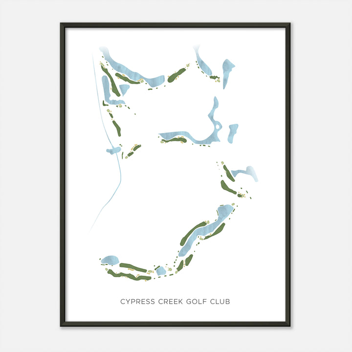 Print of Cypress Creek Golf Club Modern Map