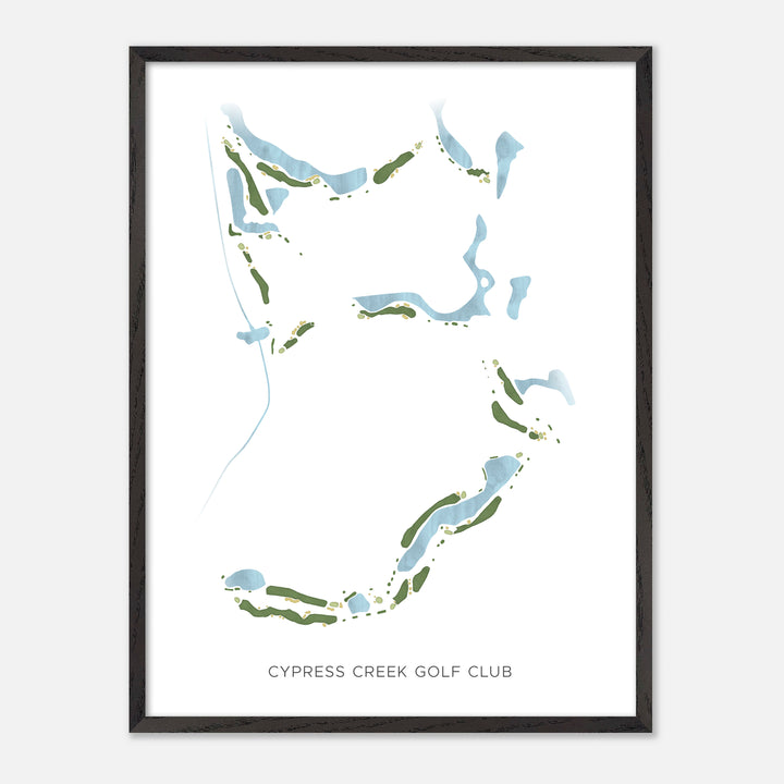 Print of Cypress Creek Golf Club Modern Map