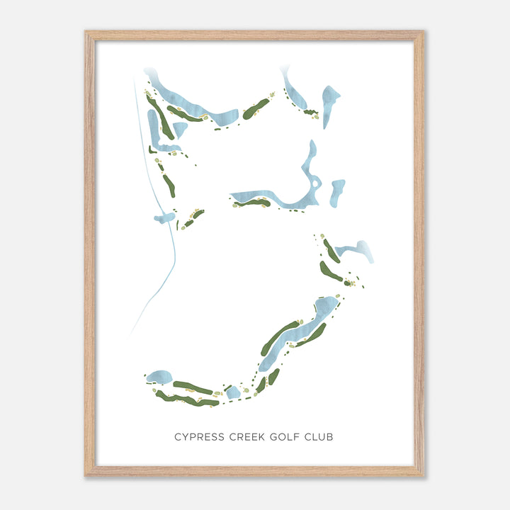 Print of Cypress Creek Golf Club Modern Map
