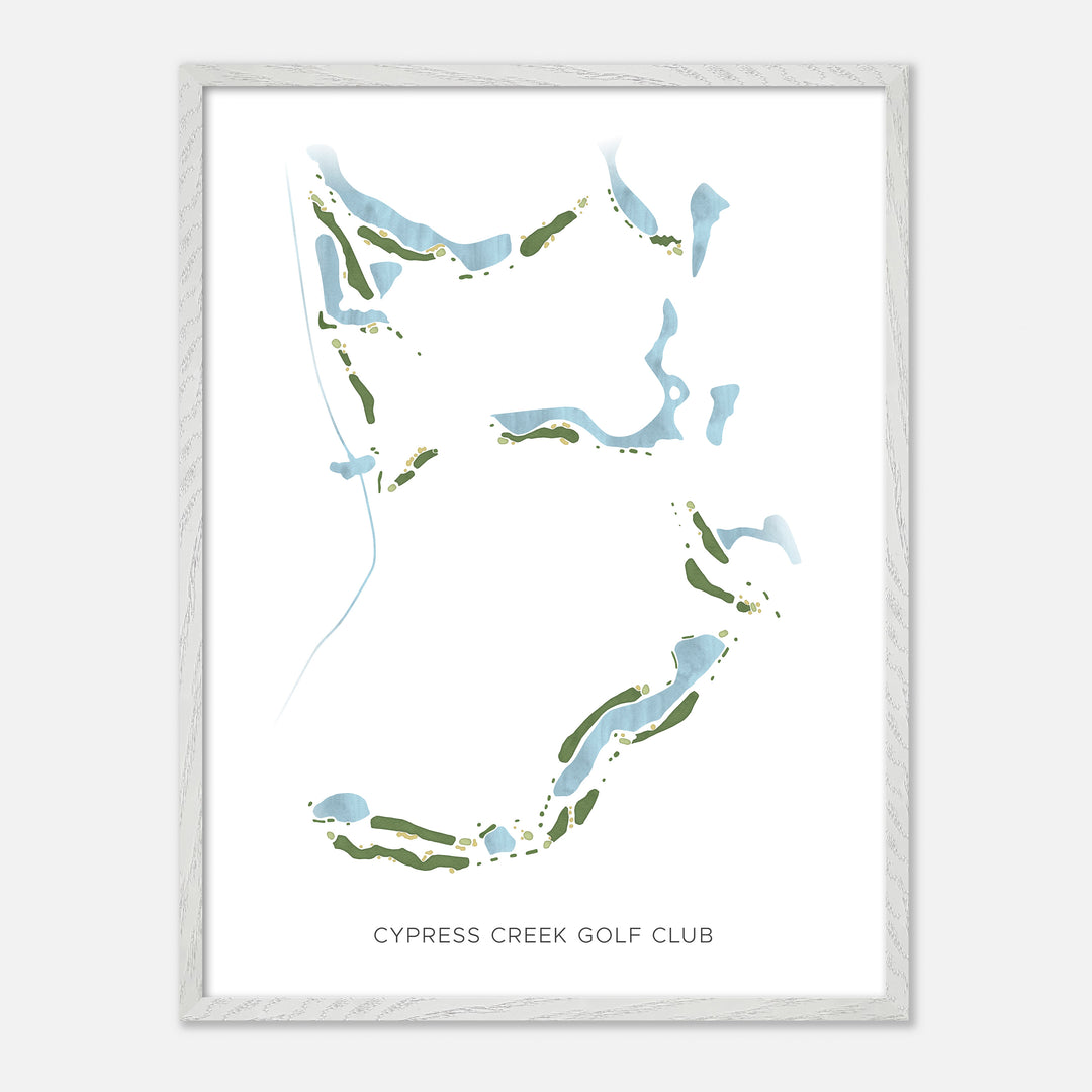 Print of Cypress Creek Golf Club Modern Map