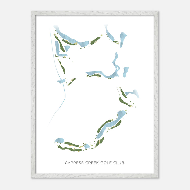 Print of Cypress Creek Golf Club Modern Map