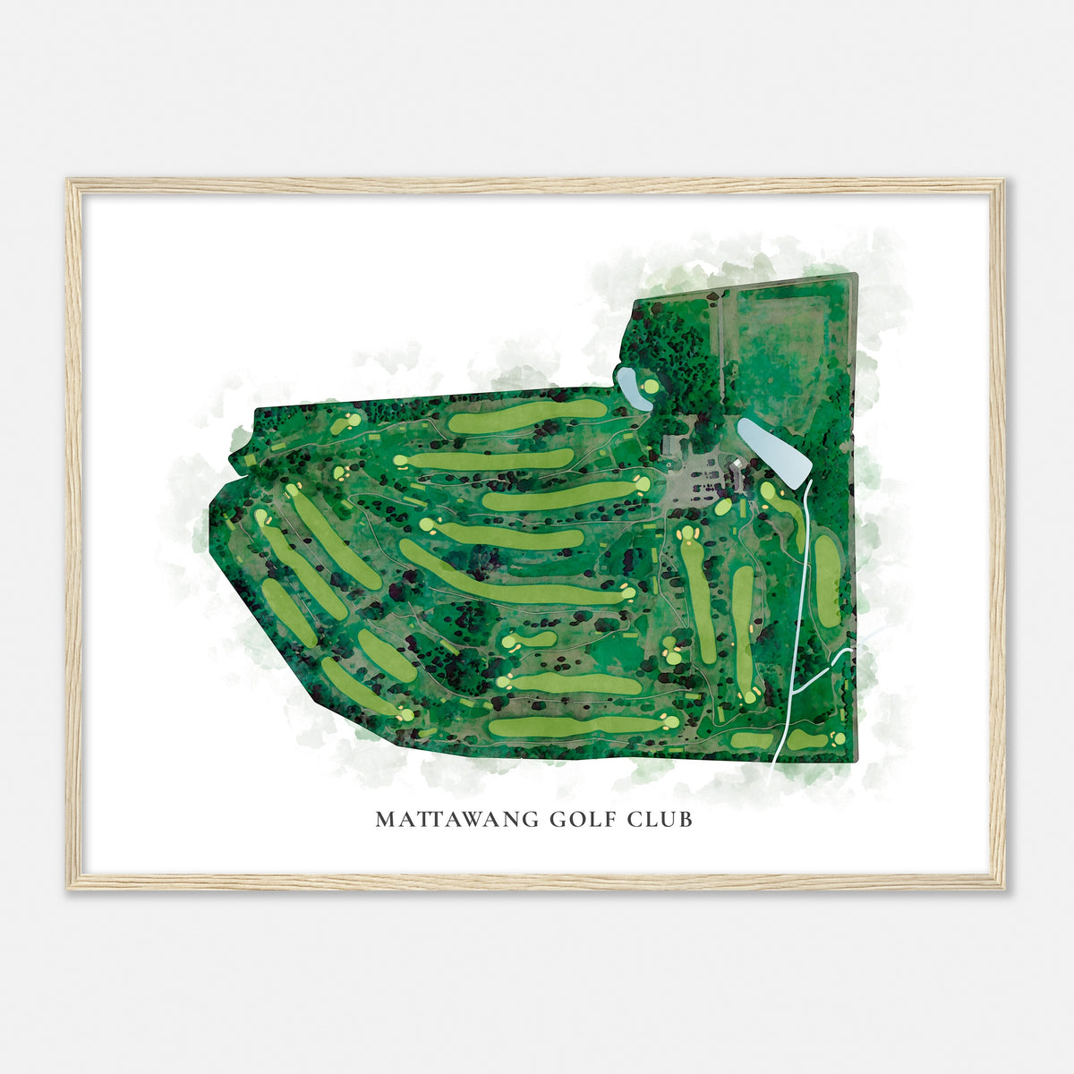 Print of Mattawang Golf Club Classic Map
