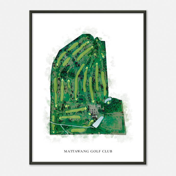 Print of Mattawang Golf Club Classic Map