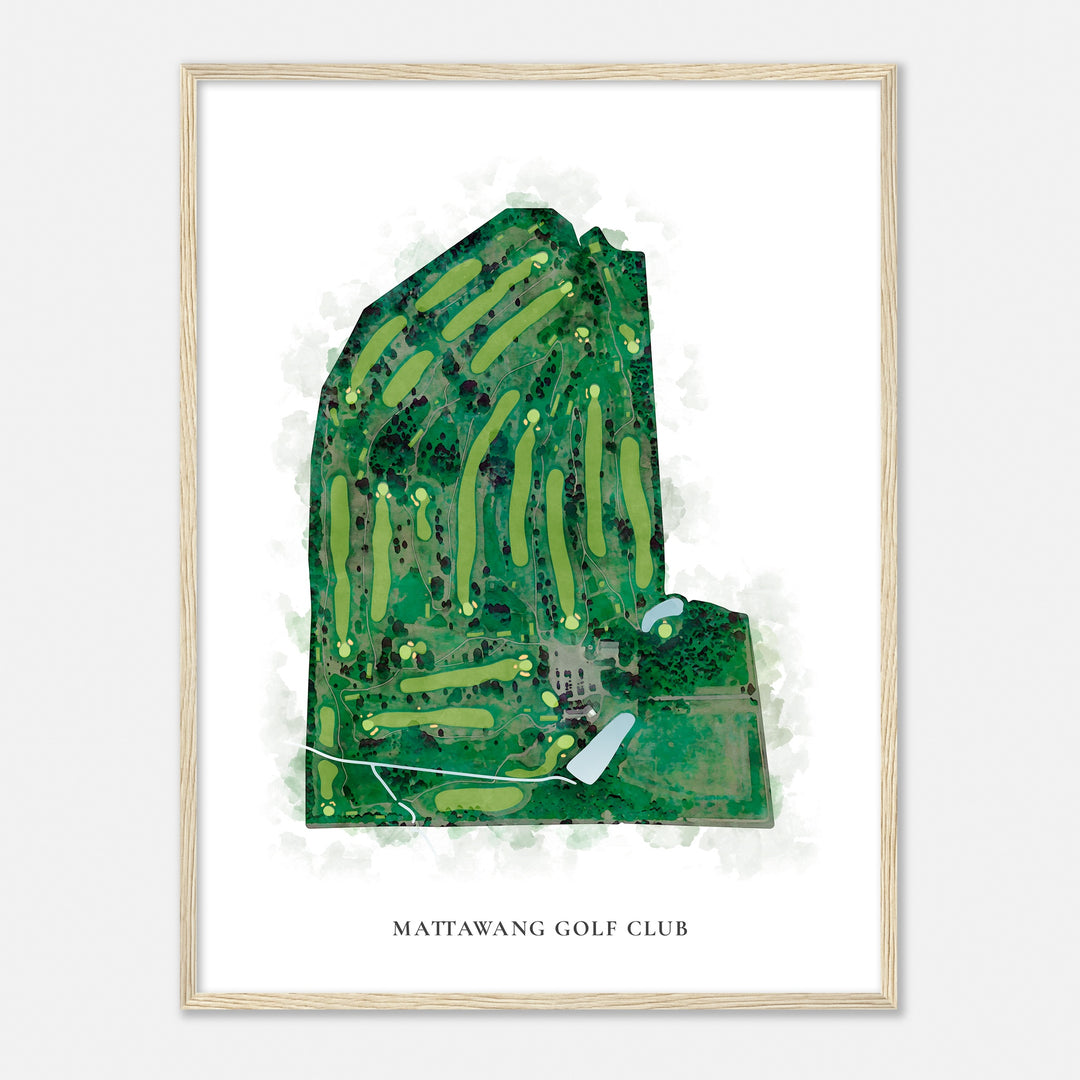Print of Mattawang Golf Club Classic Map