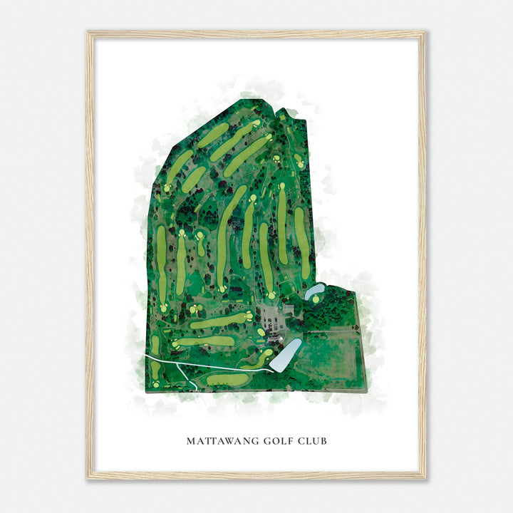 Print of Mattawang Golf Club Classic Map
