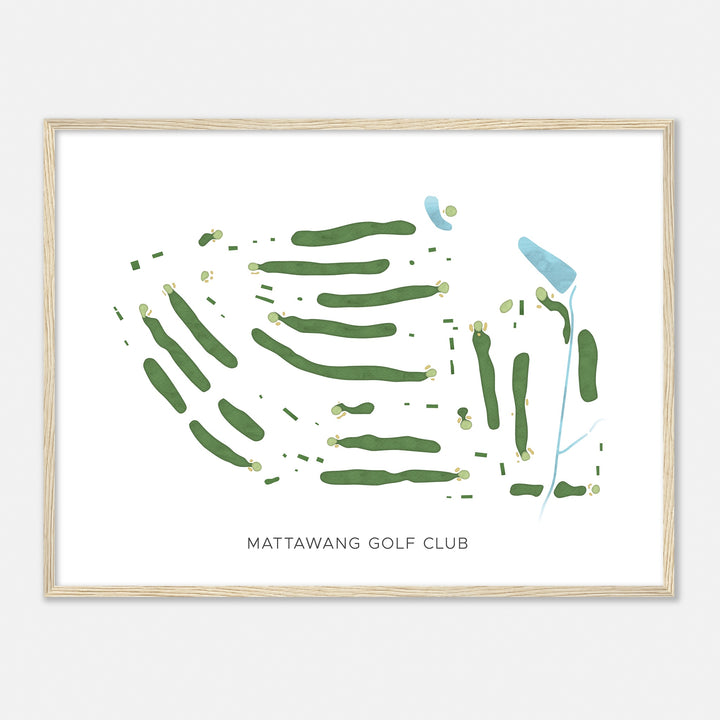 Print of Mattawang Golf Club Modern Map