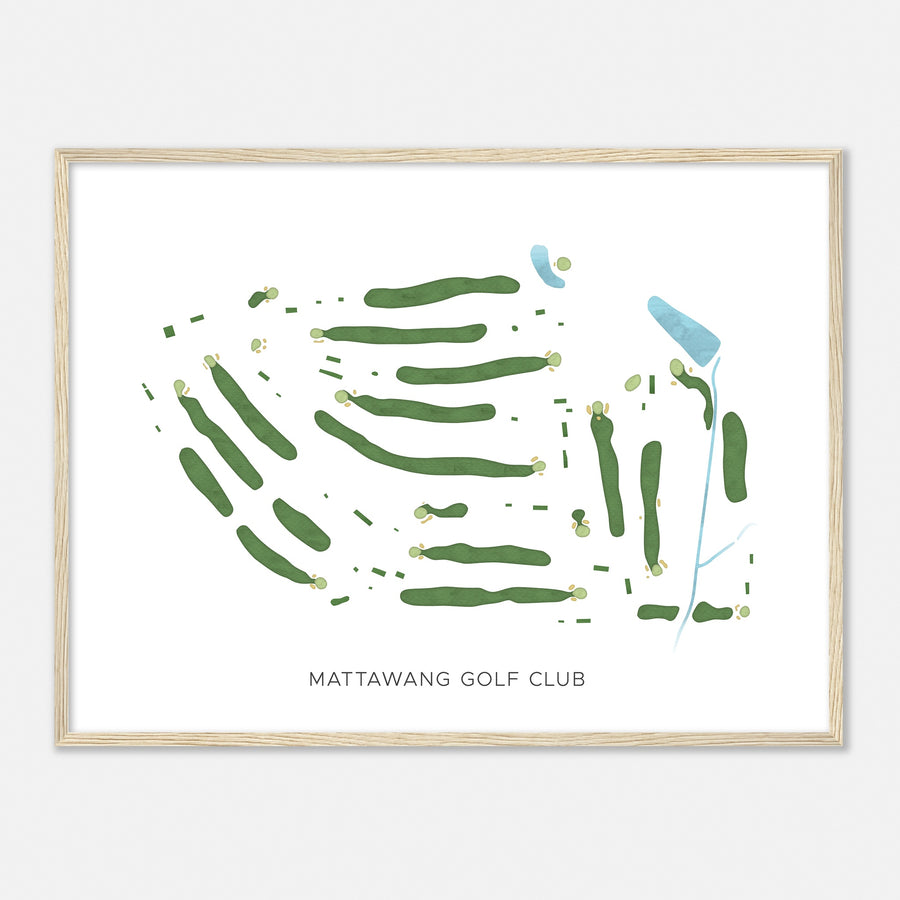 Print of Mattawang Golf Club Modern Map