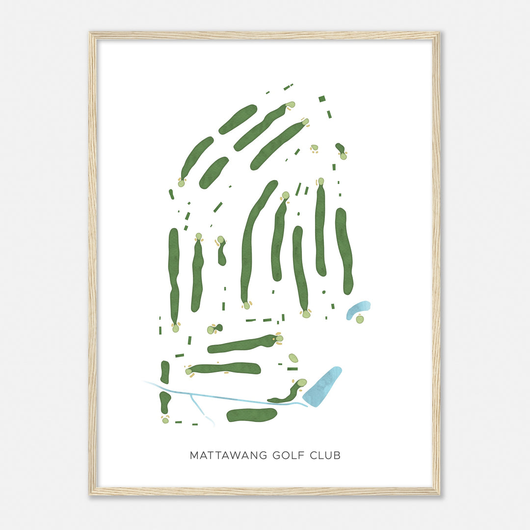 Print of Mattawang Golf Club Modern Map