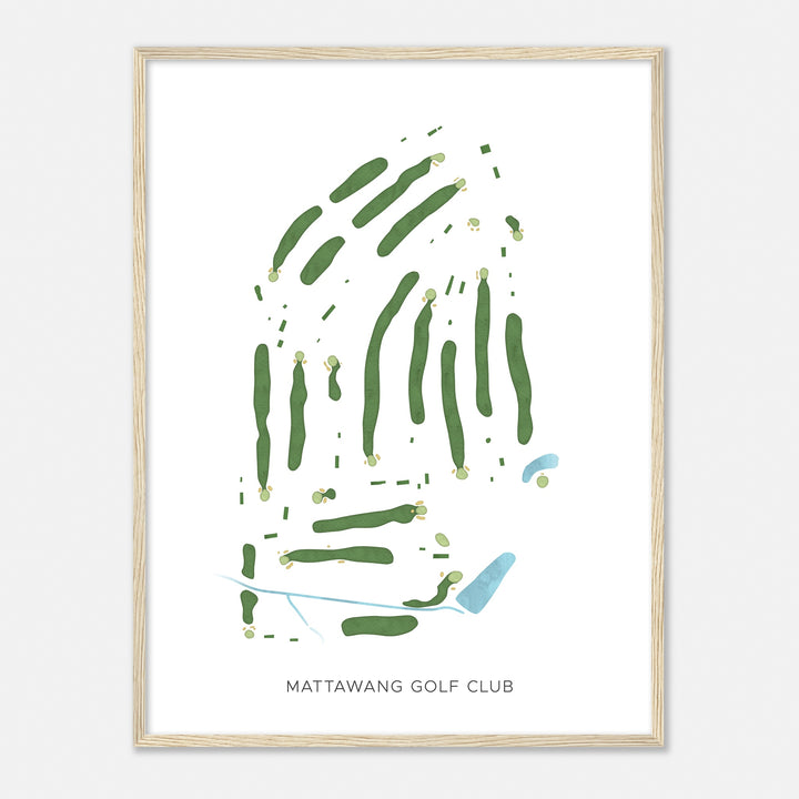 Print of Mattawang Golf Club Modern Map