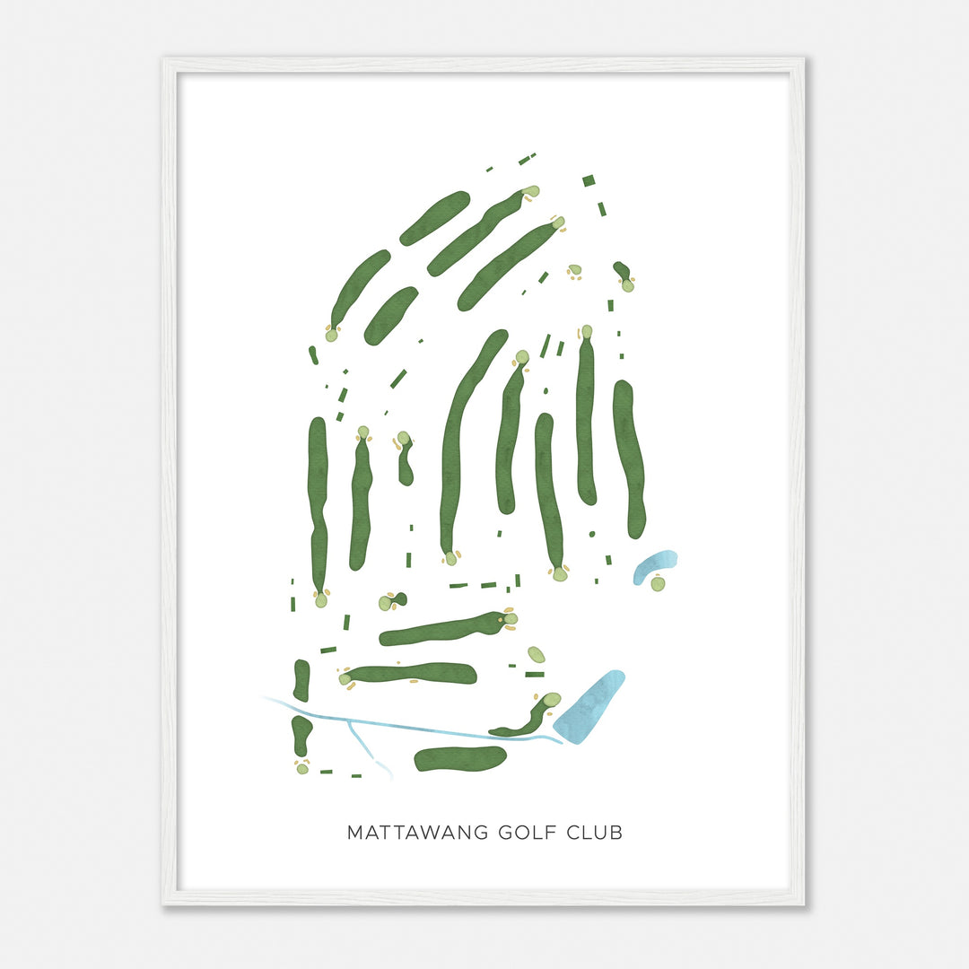 Print of Mattawang Golf Club Modern Map