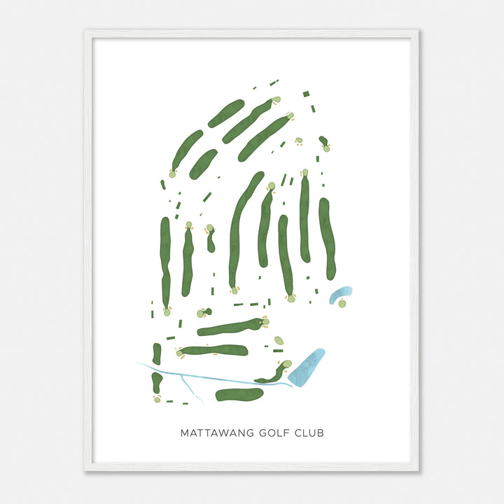 Print of Mattawang Golf Club Modern Map