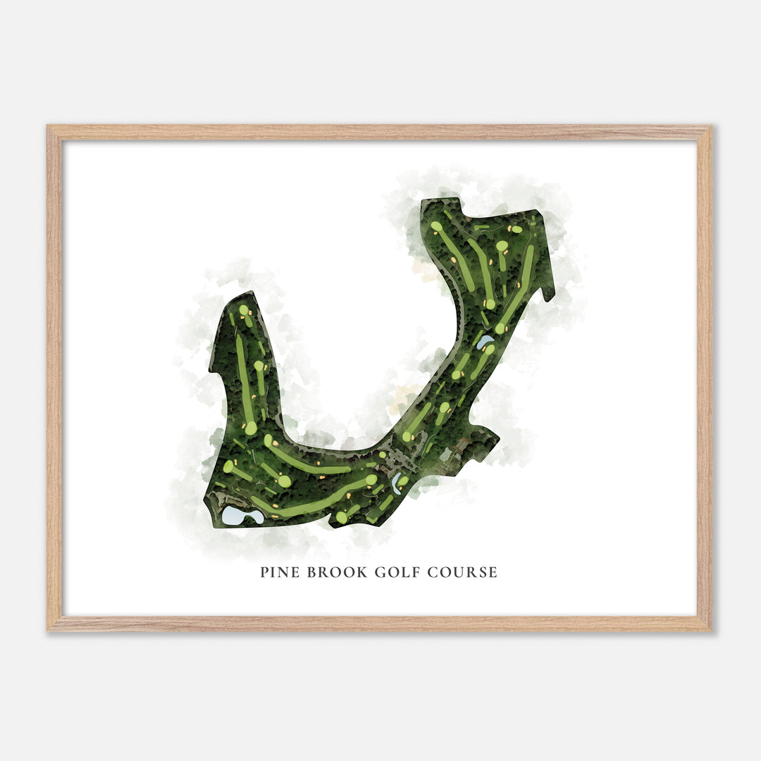 Print of Pine Brook Golf Course Classic Map