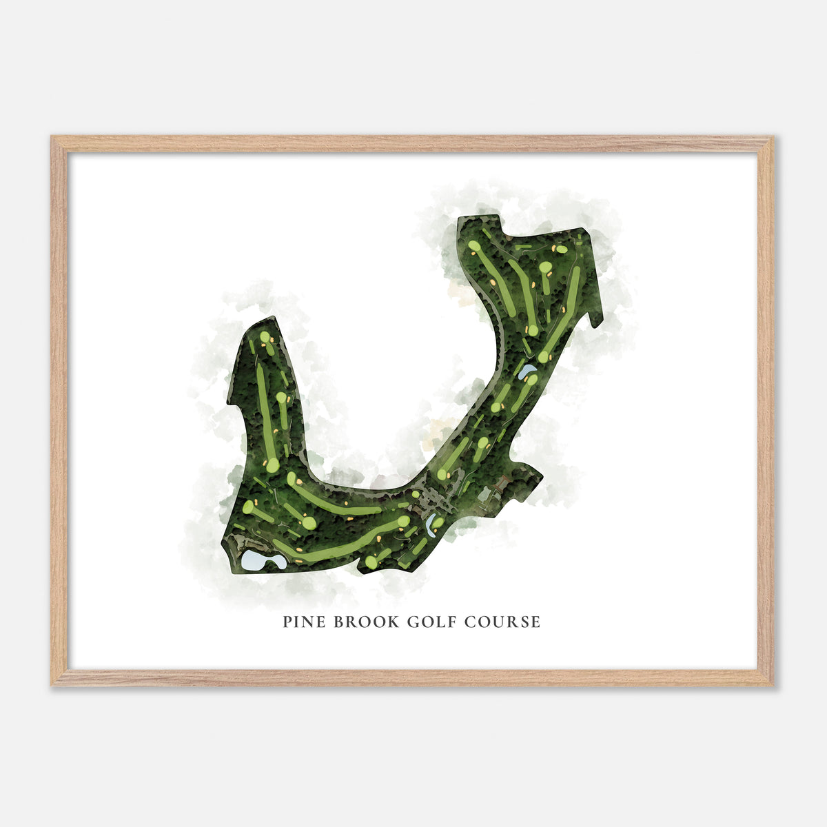 Print of Pine Brook Golf Course Classic Map
