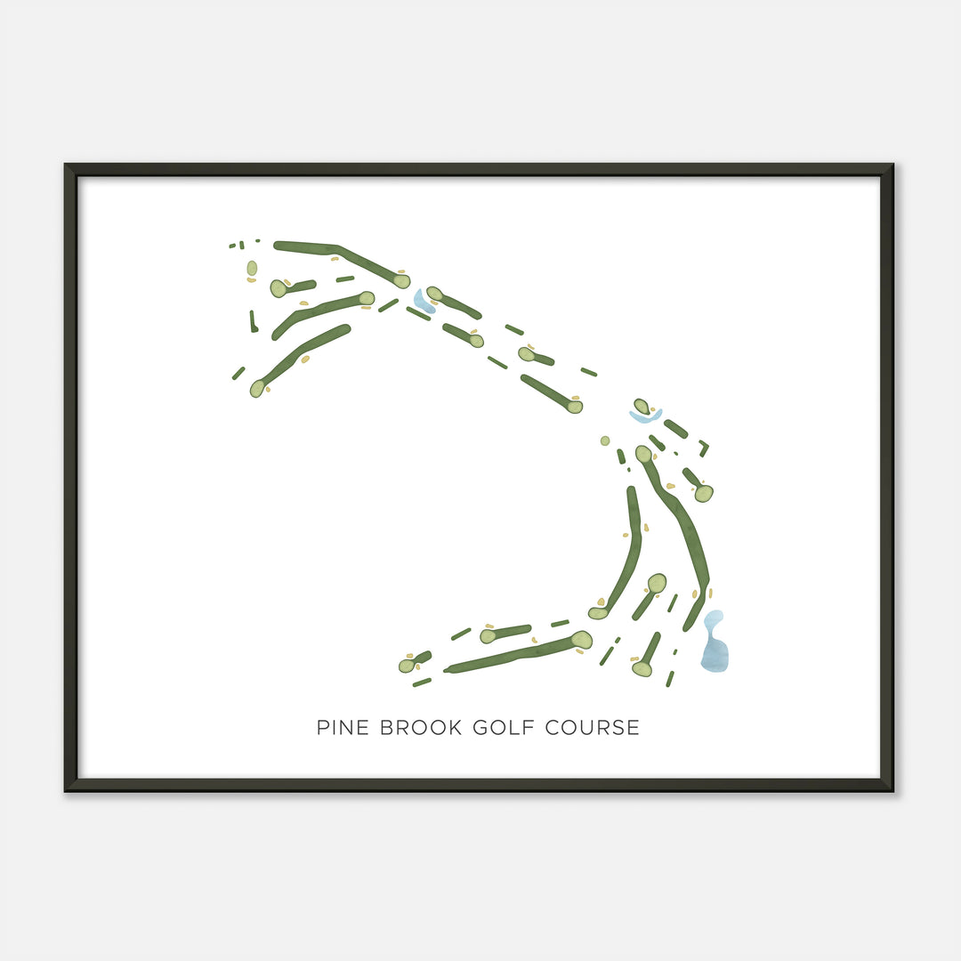 Print of Pine Brook Golf Course Modern Map