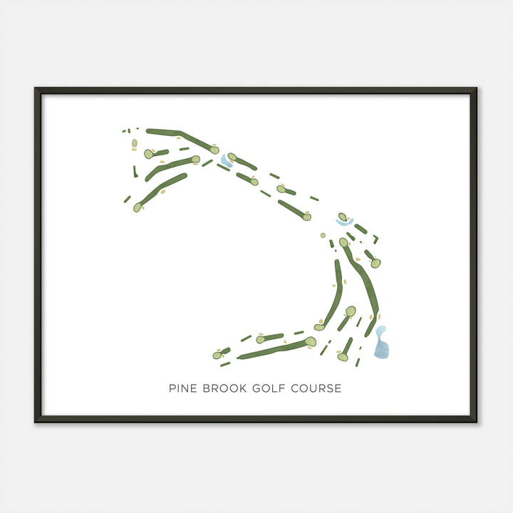 Print of Pine Brook Golf Course Modern Map