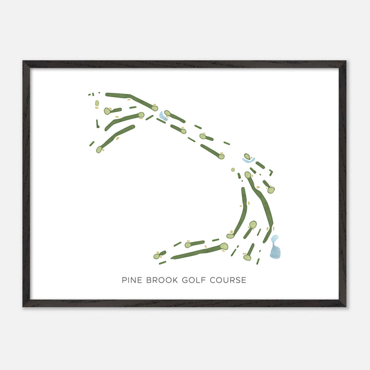 Print of Pine Brook Golf Course Modern Map