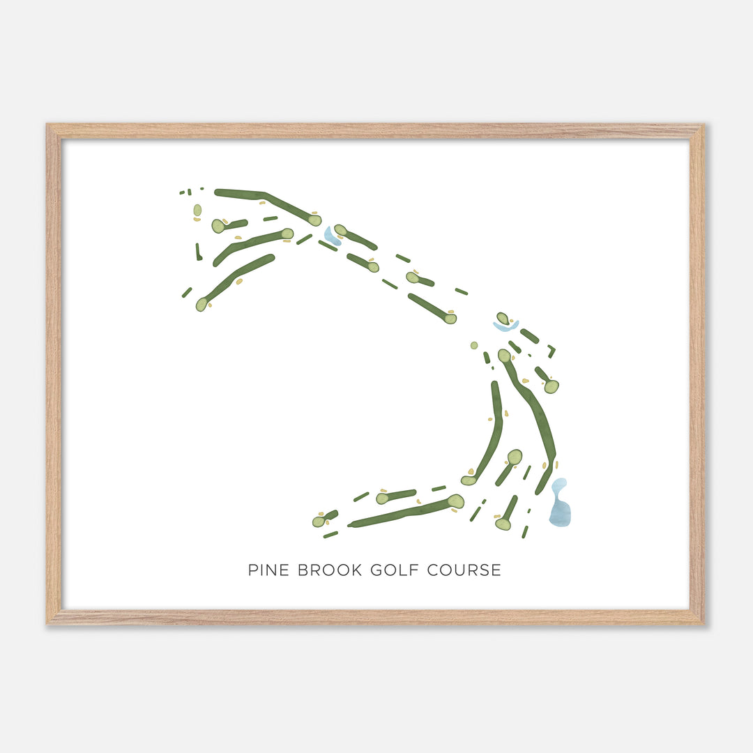 Print of Pine Brook Golf Course Modern Map