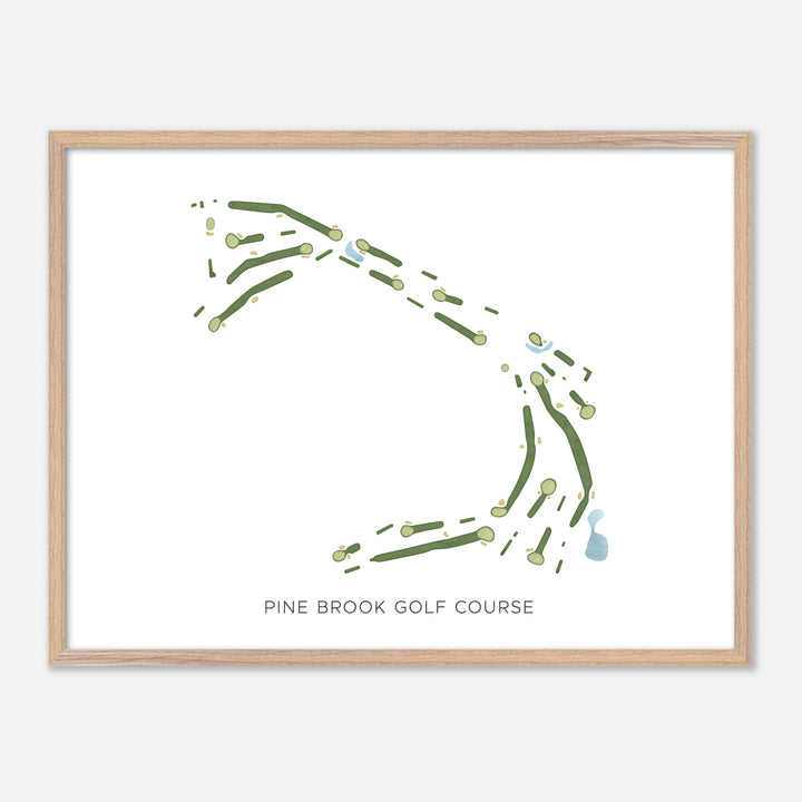 Print of Pine Brook Golf Course Modern Map