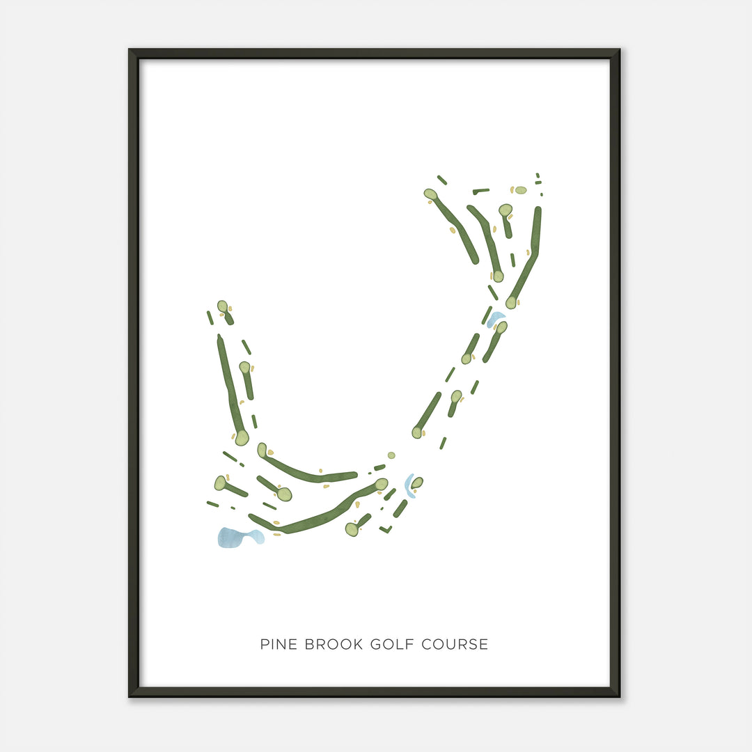 Print of Pine Brook Golf Course Modern Map