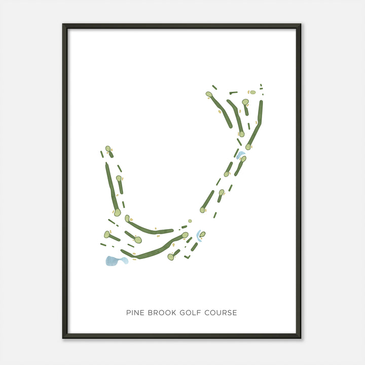 Print of Pine Brook Golf Course Modern Map