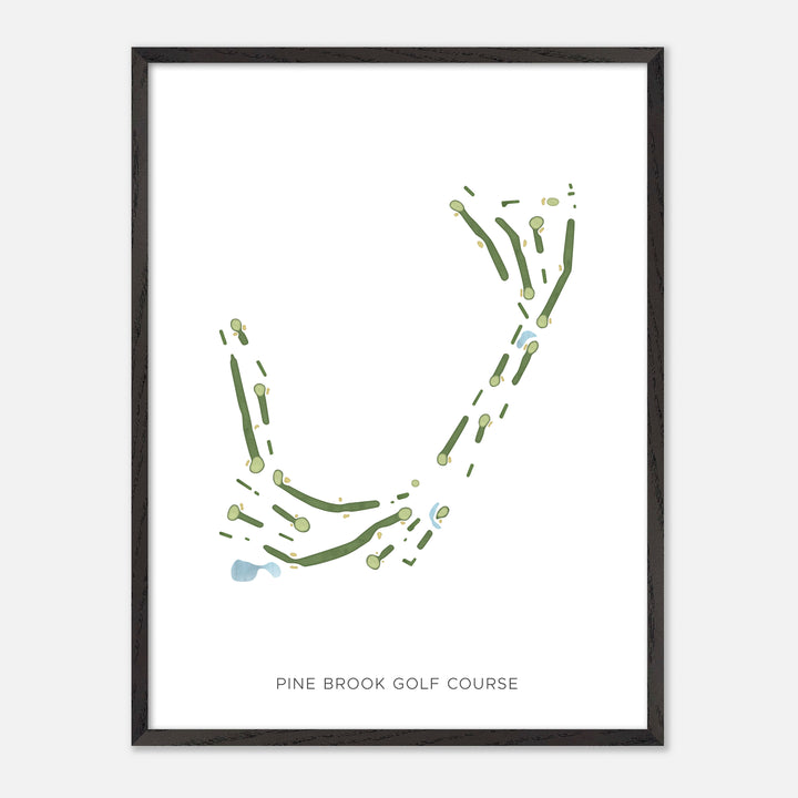 Print of Pine Brook Golf Course Modern Map
