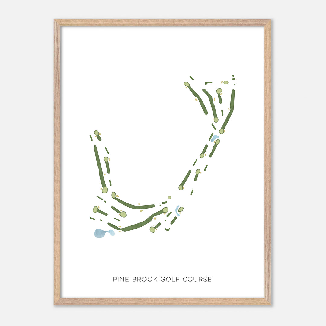 Print of Pine Brook Golf Course Modern Map