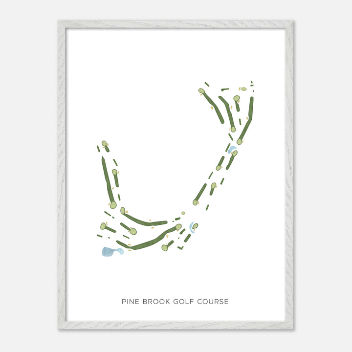 Print of Pine Brook Golf Course Modern Map