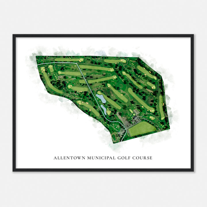 Print of Allentown Municipal Golf Course Classic Map