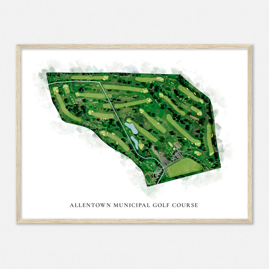 Print of Allentown Municipal Golf Course Classic Map