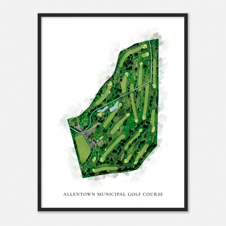 Print of Allentown Municipal Golf Course Classic Map