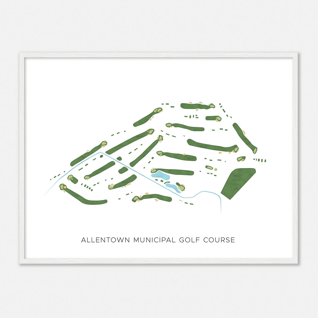 Print of Allentown Municipal Golf Course Modern Map