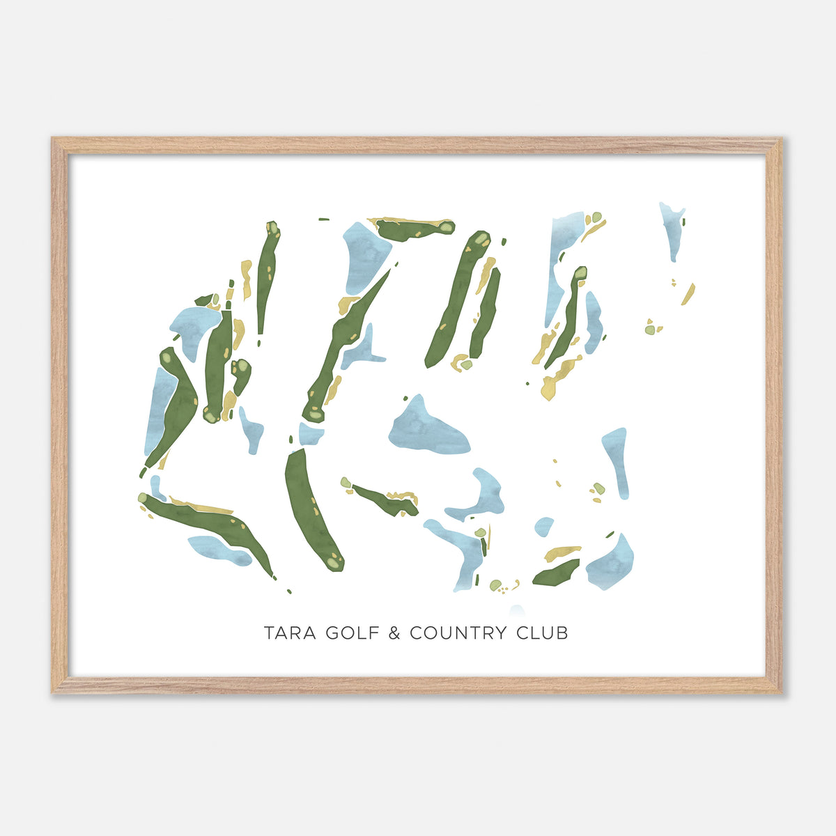 Print of Tara Golf & Country Club Modern Map