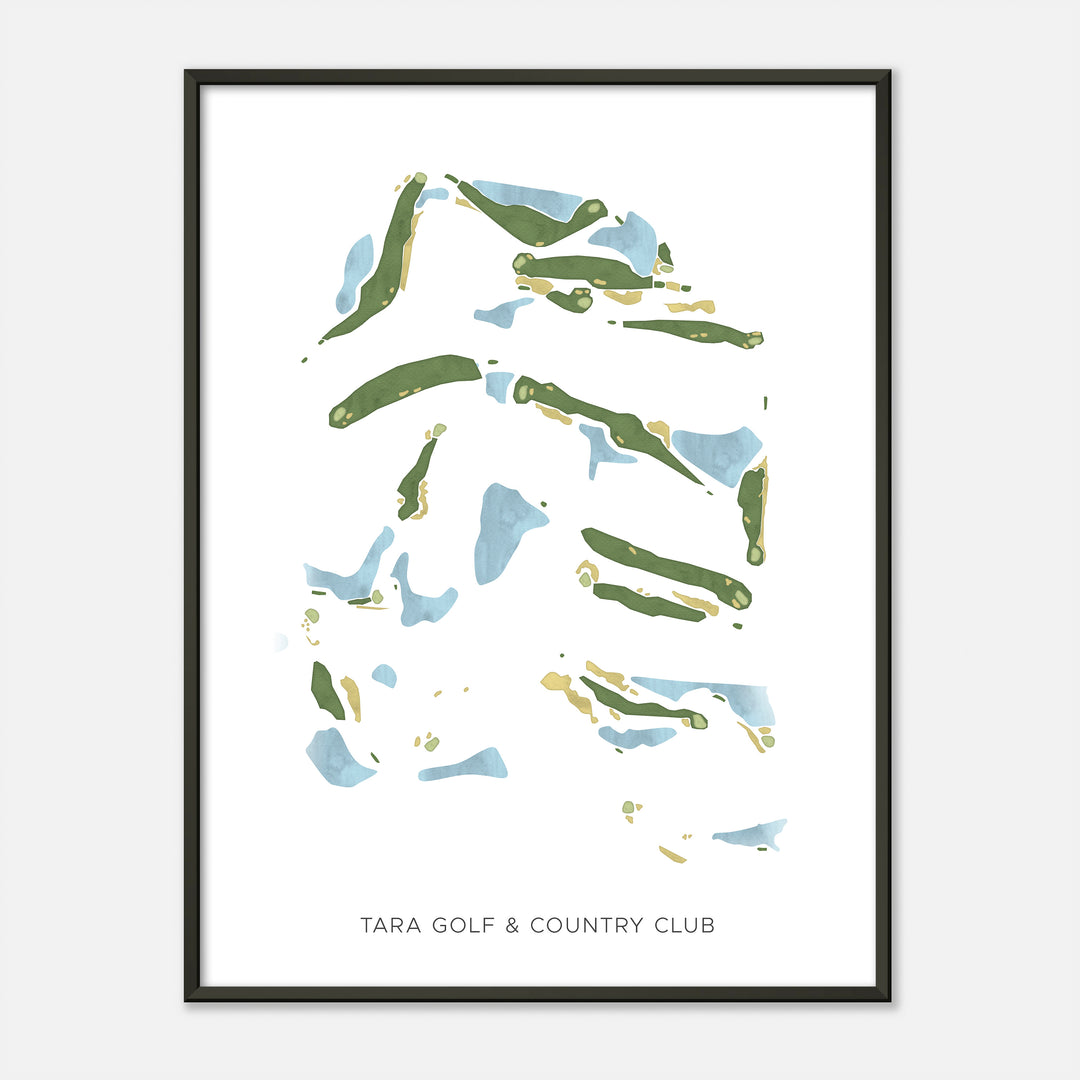 Print of Tara Golf &amp; Country Club Modern Map