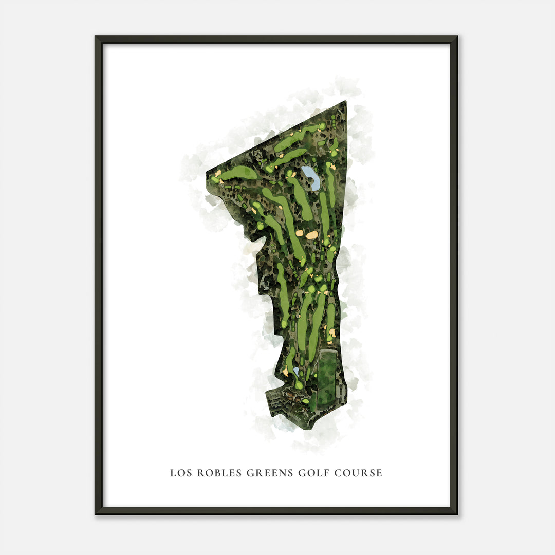 Print of Los Robles Greens Golf Course Classic Map