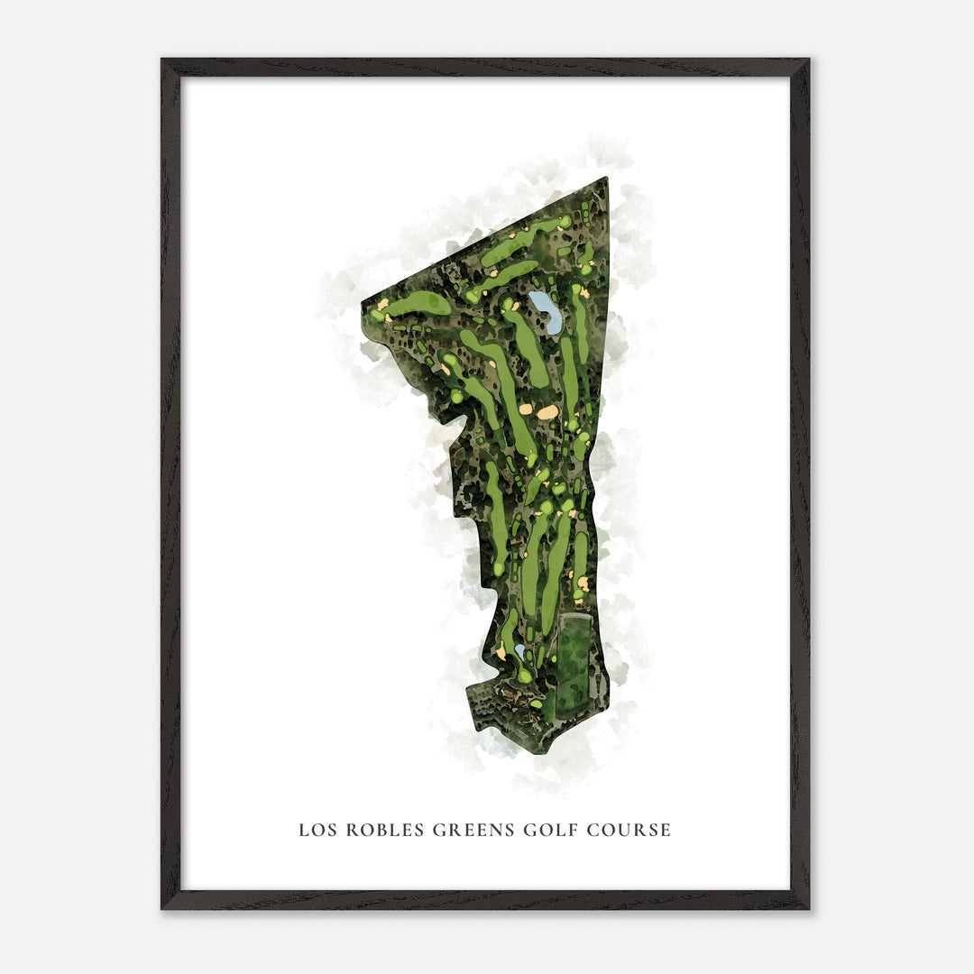 Print of Los Robles Greens Golf Course Classic Map