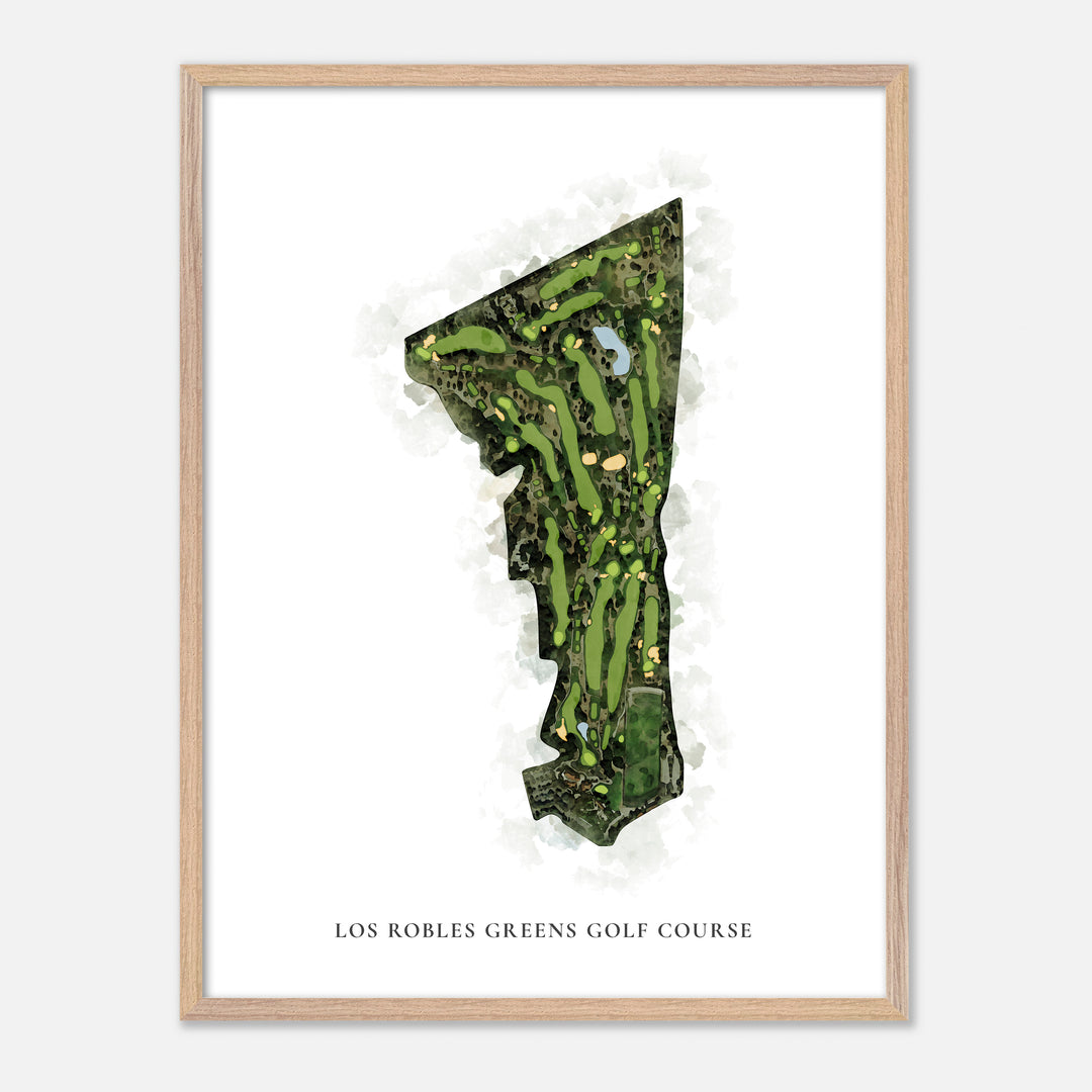 Print of Los Robles Greens Golf Course Classic Map