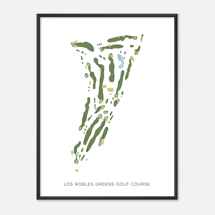 Print of Los Robles Greens Golf Course Modern Map