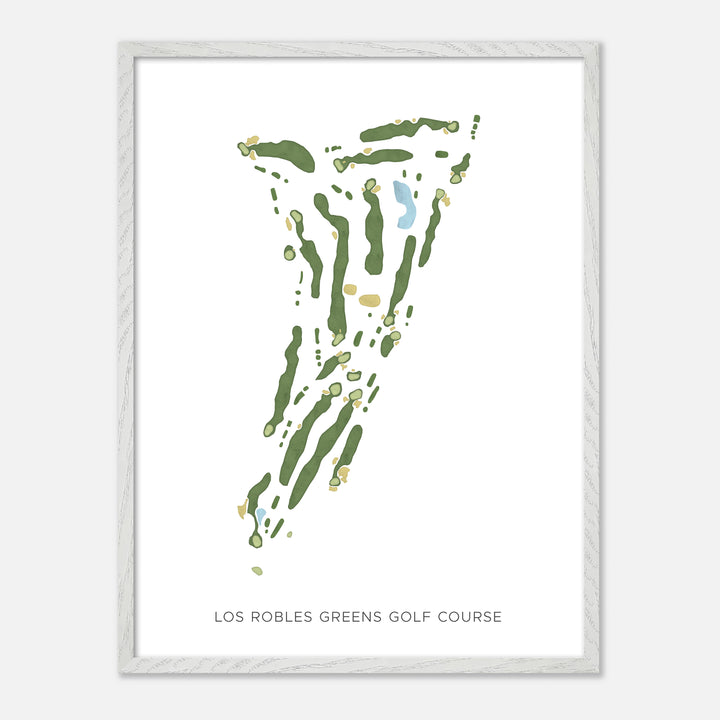Print of Los Robles Greens Golf Course Modern Map