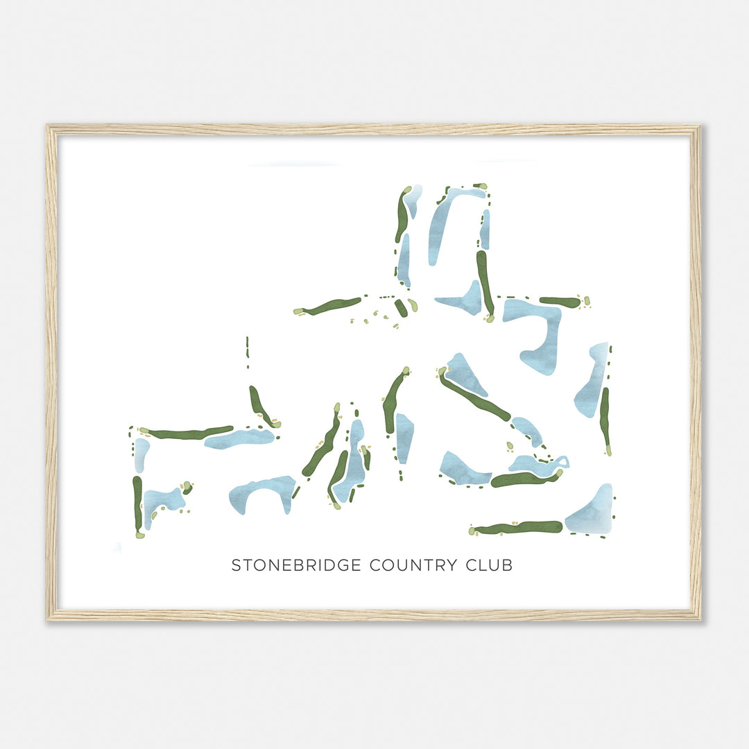 Print of Stonebridge Country Club Modern Map