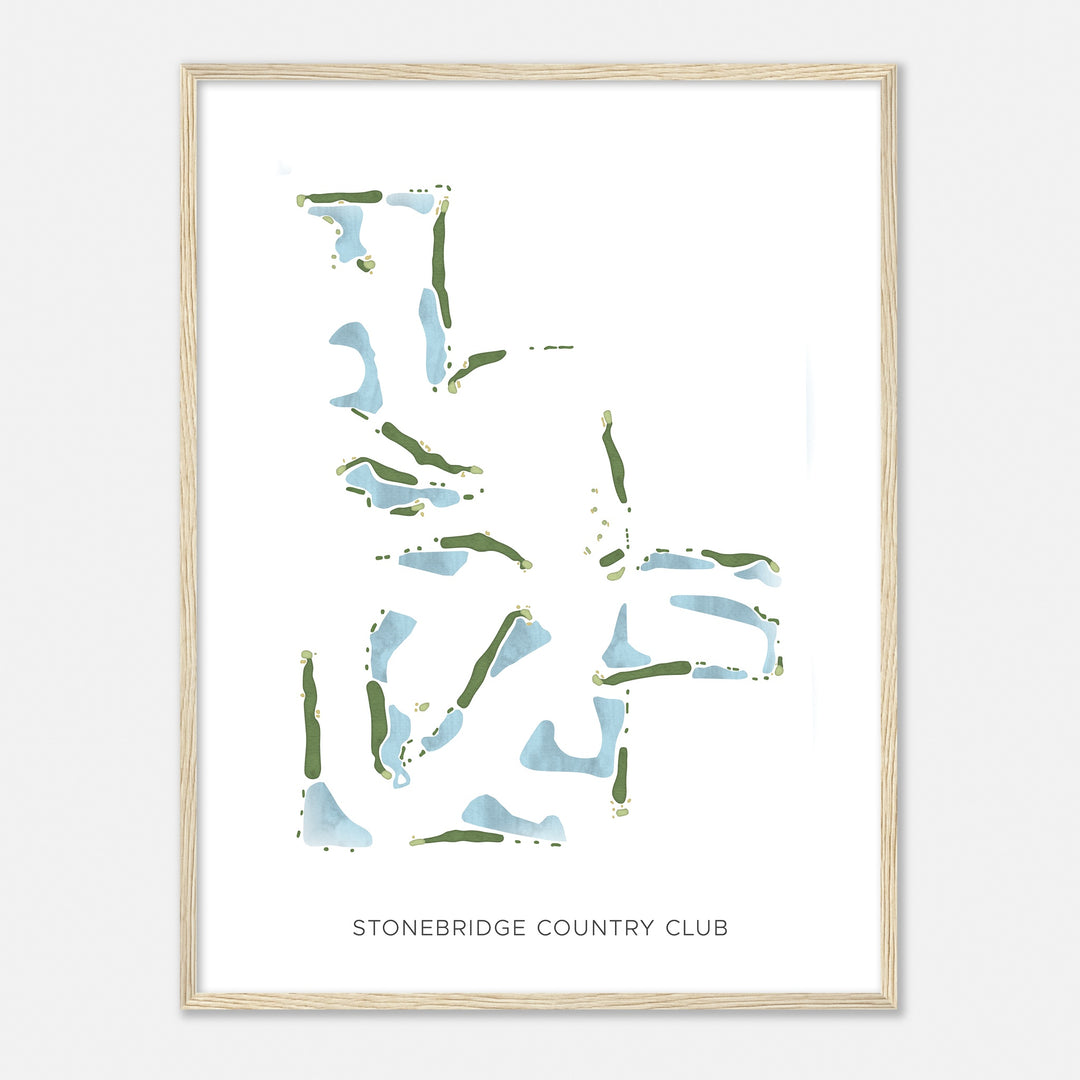 Print of Stonebridge Country Club Modern Map