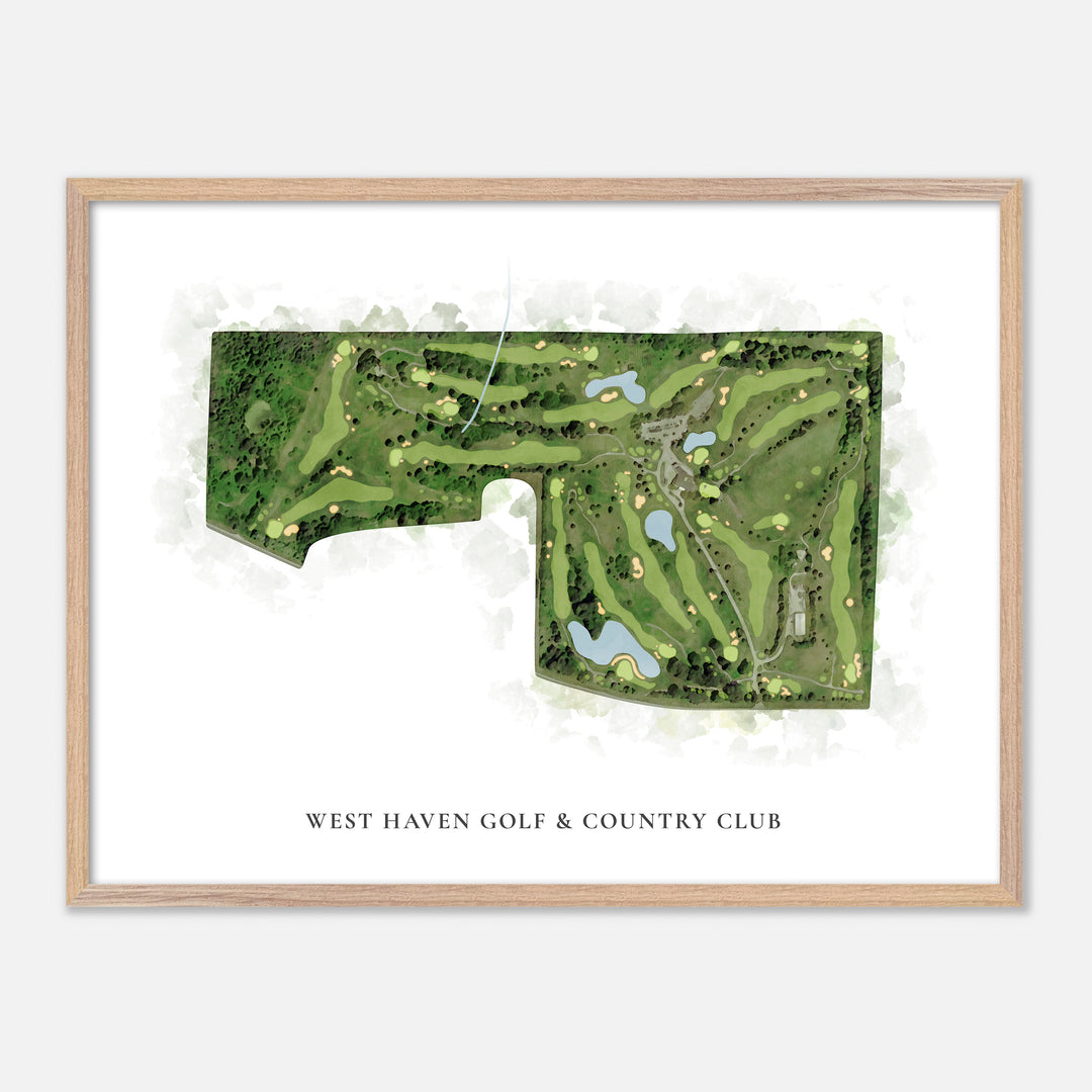 Print of West Haven Golf & Country Club Classic Map