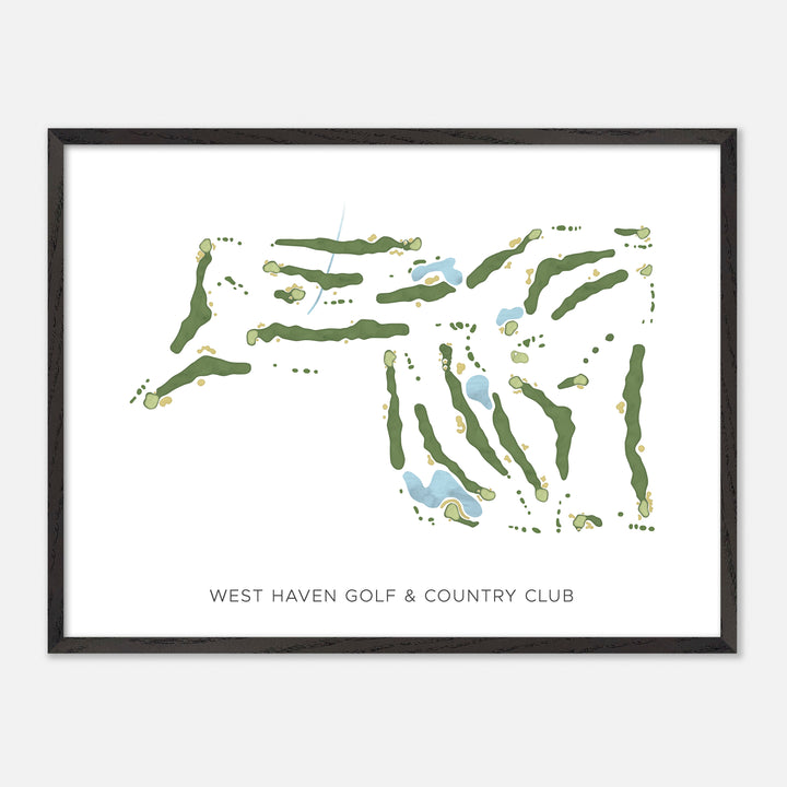Print of West Haven Golf & Country Club Modern Map