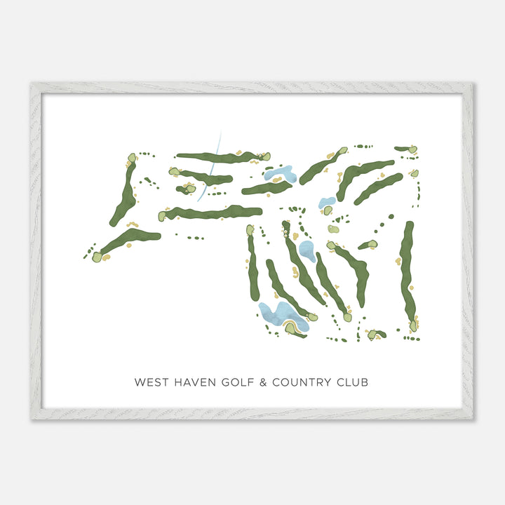 Print of West Haven Golf & Country Club Modern Map