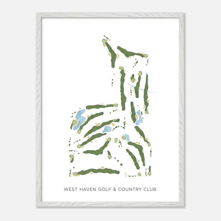 Print of West Haven Golf & Country Club Modern Map